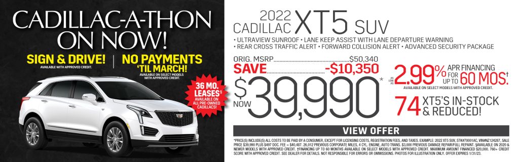 Cadillac XT5 Special Offer