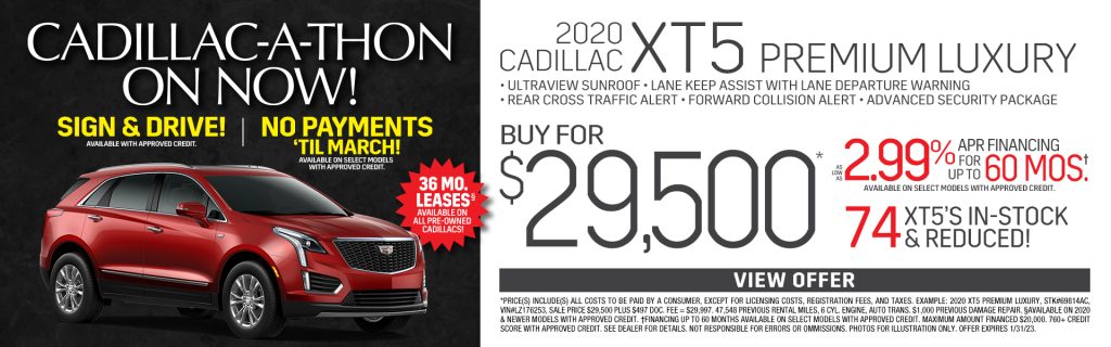 Cadillac XT5 Special Offer