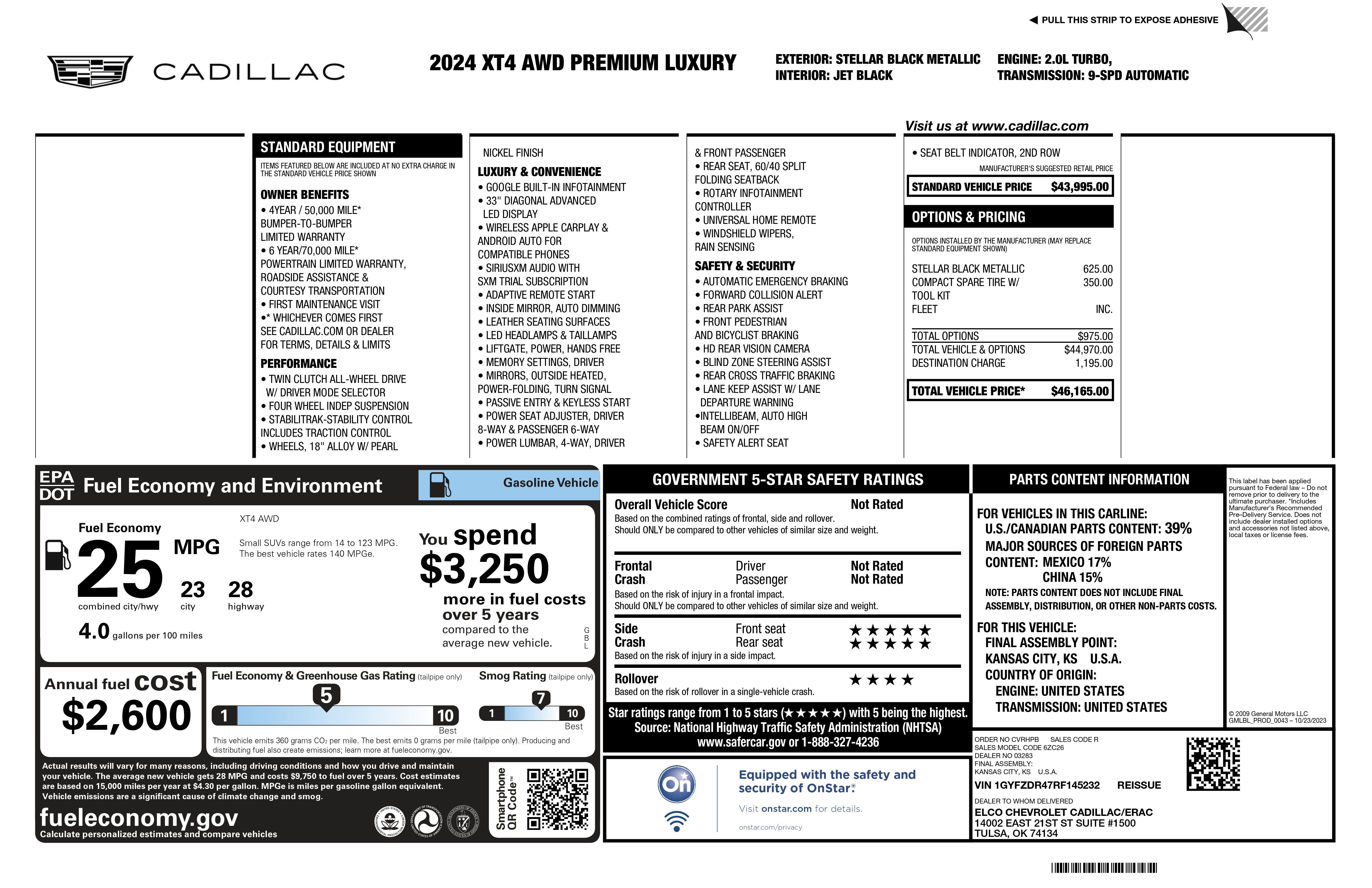 2024 Cadillac XT4 Premium Luxury