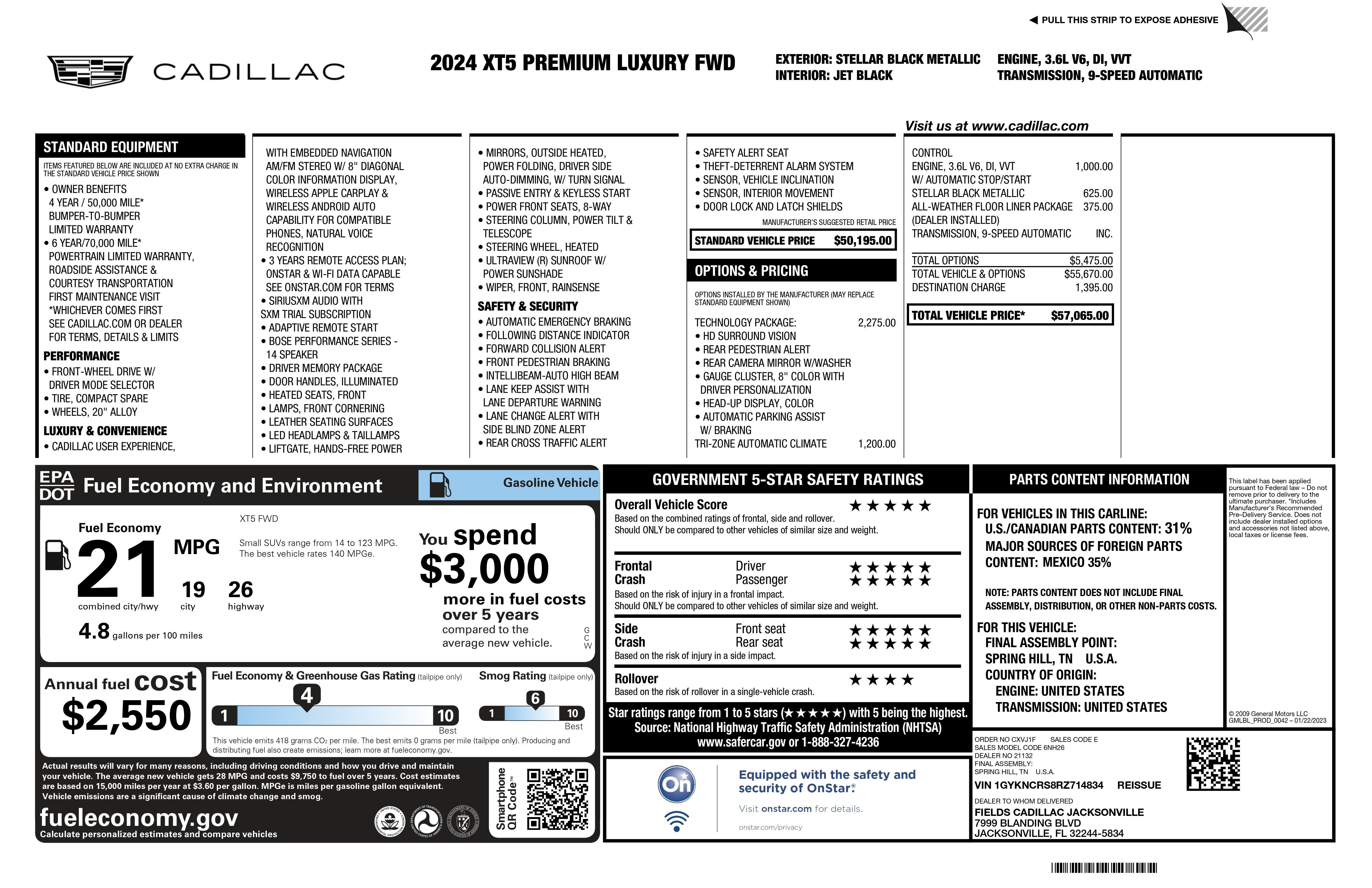 2024 Cadillac XT5 Premium Luxury