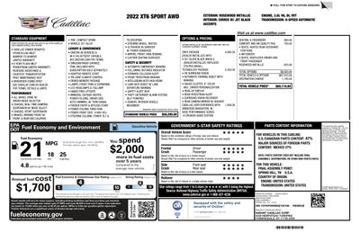 2022 Cadillac XT6 Sport