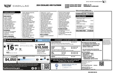 2024 Cadillac Escalade 4WD Premium Luxury Platinum