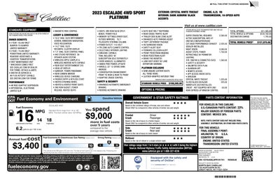 2023 Cadillac Escalade 4WD Sport Platinum